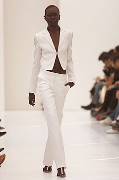 white tailored suit