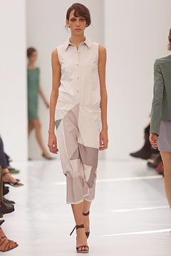 white and gray color-blocked jumpsuit