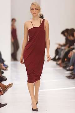 red silk sleeveless dress