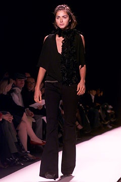 black relaxed top and fitted pants