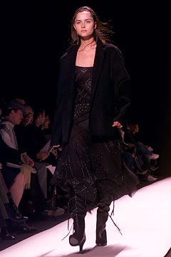 black layered midi dress with coat