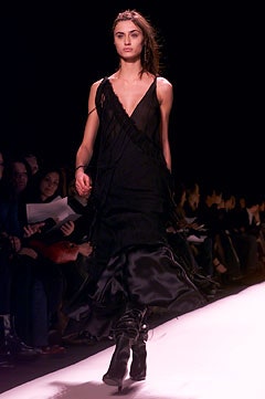 black silk sleeveless dress