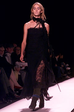 black silk sleeveless dress