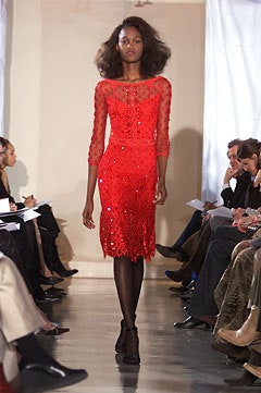 fitted red lace dress