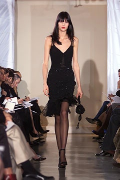 black silk sleeveless dress