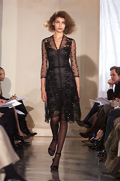 black lace embroidered dress