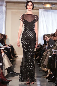 black silk fitted gown