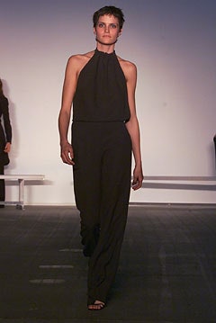 black unknown sleeveless halter relaxed flowing maxi jumpsuit