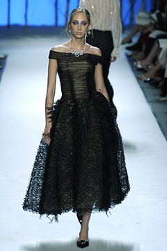 black lace off-shoulder dress