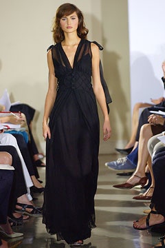 black chiffon sleeveless dress