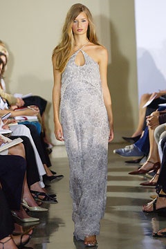 gray silk sleeveless maxi dress