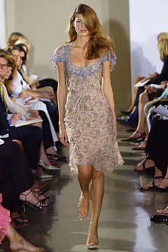 beige silk fitted dress