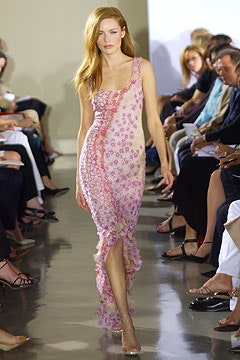 pink beige embroidered midi dress