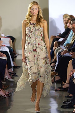 beige floral tiered midi dress