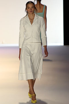 white cotton blazer and skirt