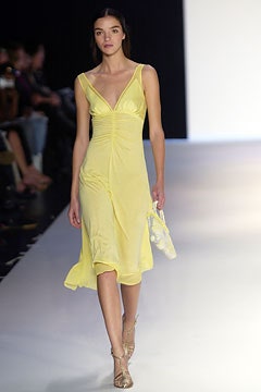 fitted yellow silk midi dress
