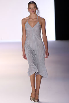 fitted gray silk dress