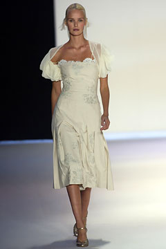 white silk fitted dress