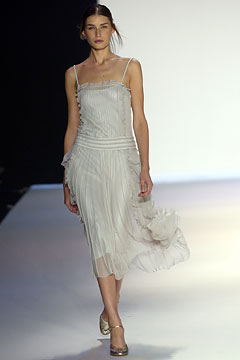 white silk sleeveless dress