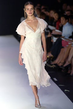 white silk ruffled midi dress