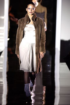 brown fur relaxed coat