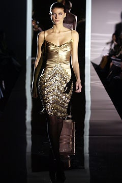 gold silk sequin sleeveless dress