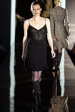 black silk sleeveless v-neck fitted beaded pleated dress