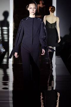 black silk fitted jacket and pants