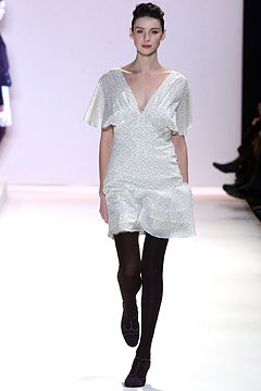 white silk ruffled mini dress