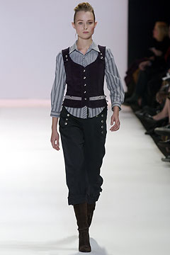 purple vest with striped shirt