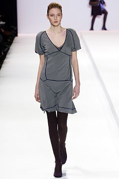 fitted gray cotton mini dress