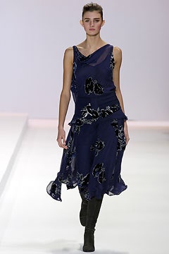 blue silk sleeveless dress