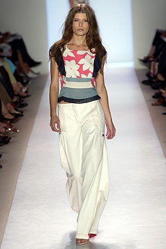 floral sleeveless top with wide-leg pants