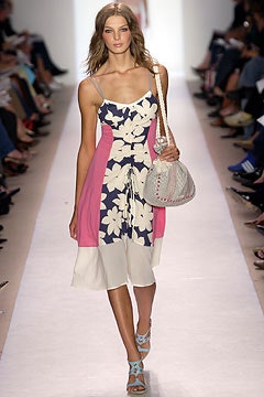 floral midi dress with bag