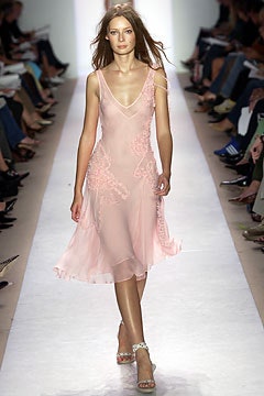 pink silk sleeveless dress