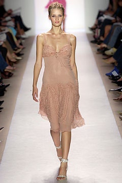 pink silk sleeveless dress