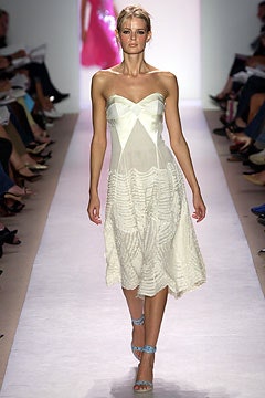 white silk strapless midi dress