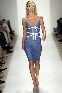 fitted blue silk mini dress