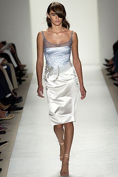 blue and white silk fitted dress