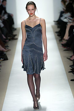 fitted blue silk mini dress