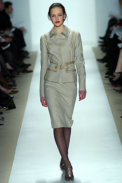 fitted beige cotton suit