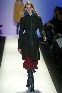 black coat with blue details