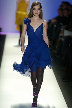 blue silk sleeveless dress