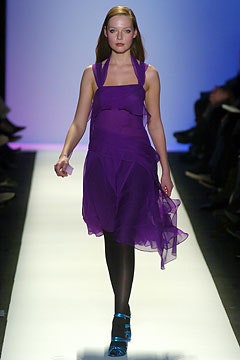 purple chiffon sleeveless dress