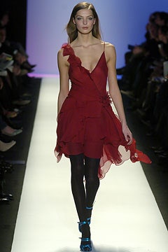 red chiffon sleeveless dress