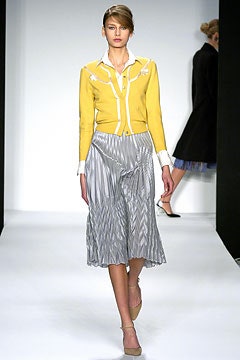yellow cropped collared jacket