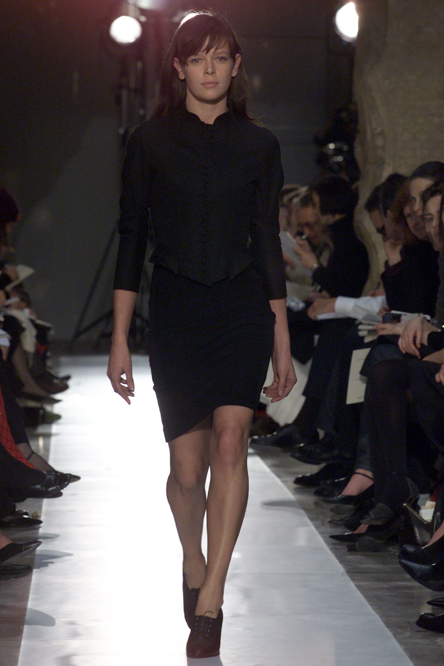 black fitted mini dress