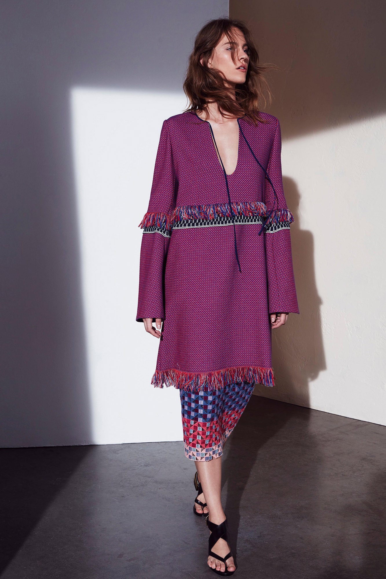 purple relaxed midi dress