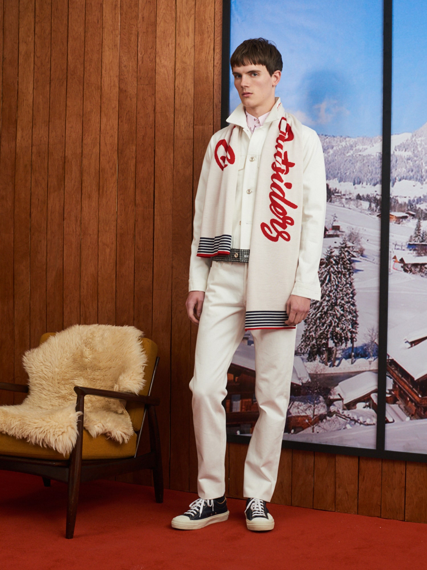 white fitted shirt and pants