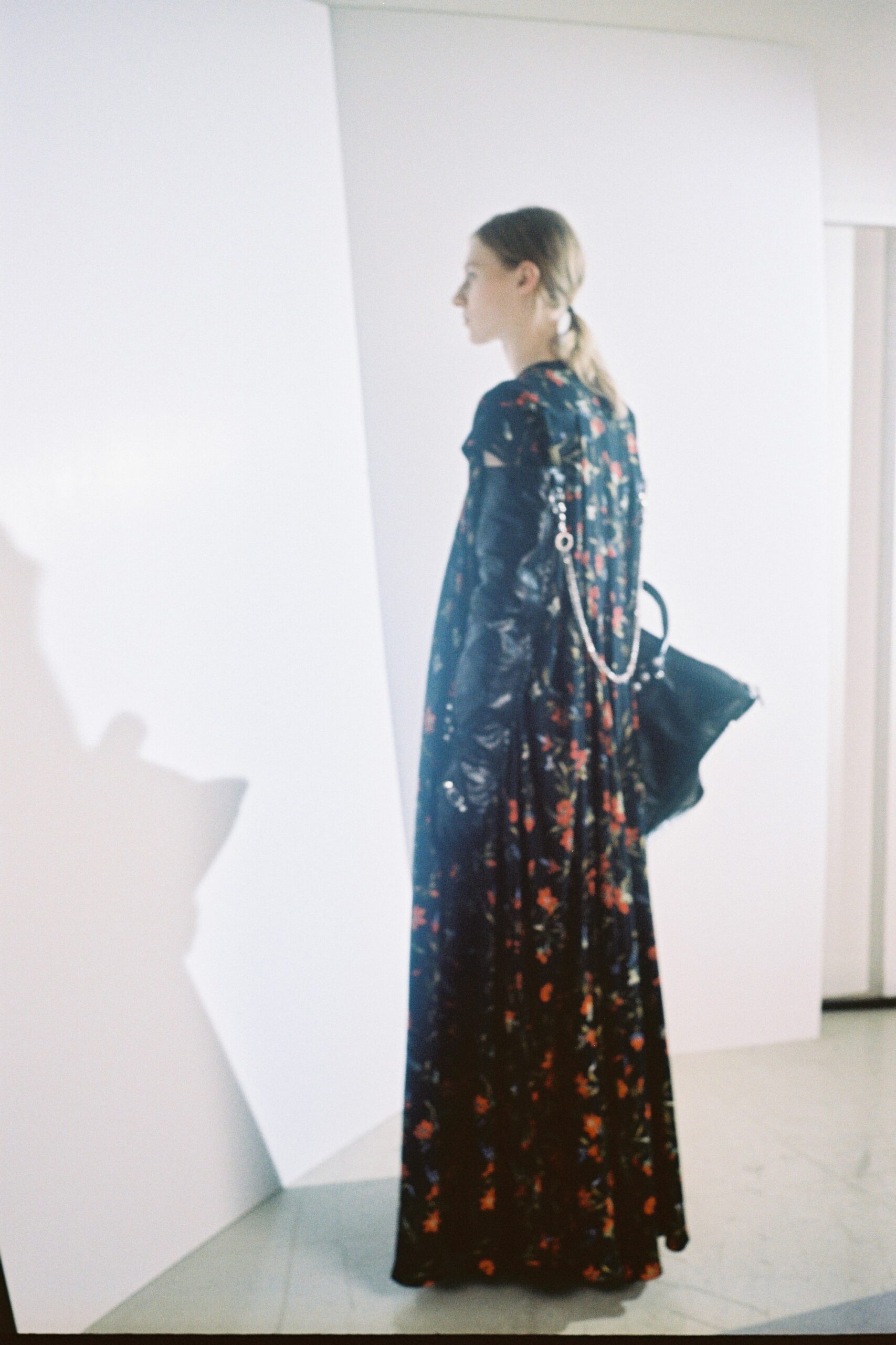 black floral maxi dress